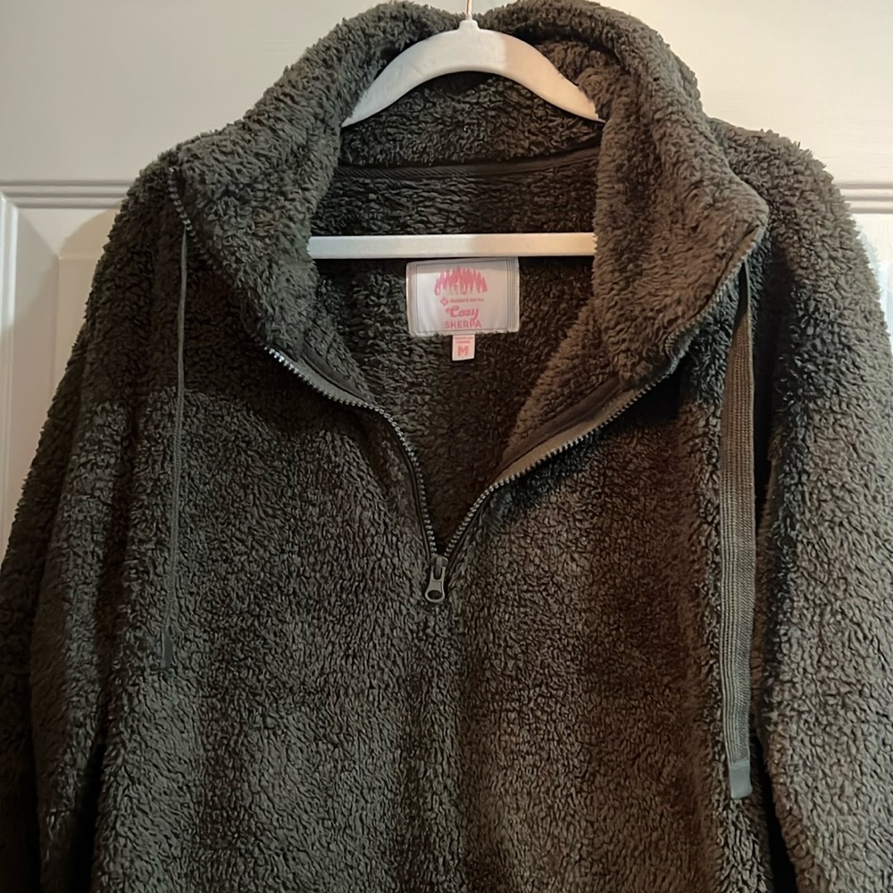 Members Mark olive Sherpa sweatshirt